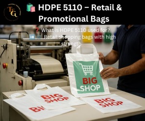 HDPE 5110 material for high-strength retail shopping bags and promotional bags with commercial applications